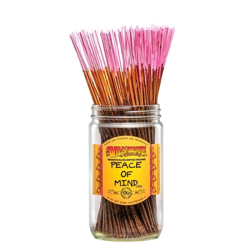 Wild Berry Peace of Mind Incense Sticks 100 Count Calming Lavender Citrus Woods